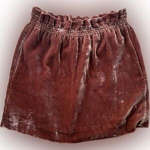 J. Crew pink velvet skirt